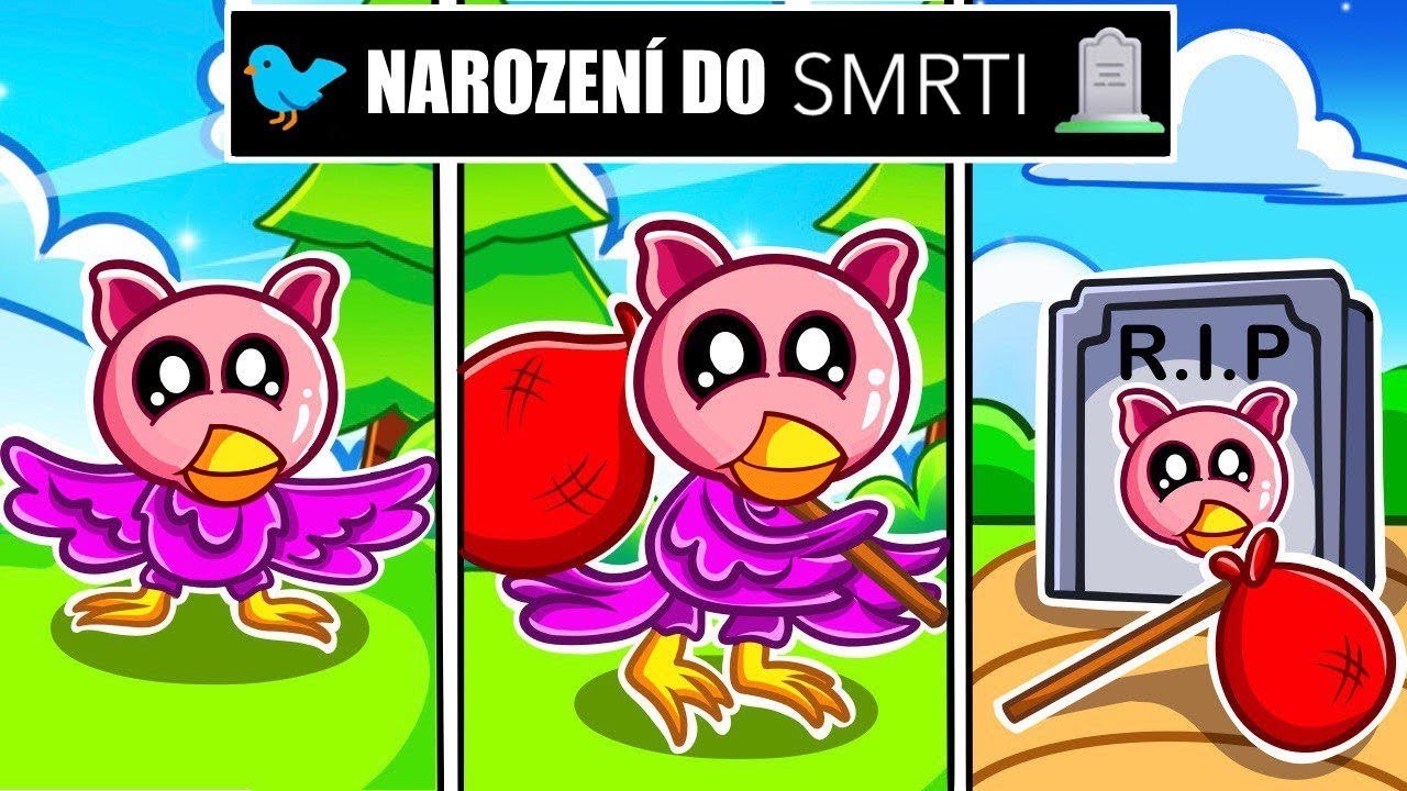 NAROZENÍ do SMRTI PTÁKA BEZDOMOVCE v Robloxu!