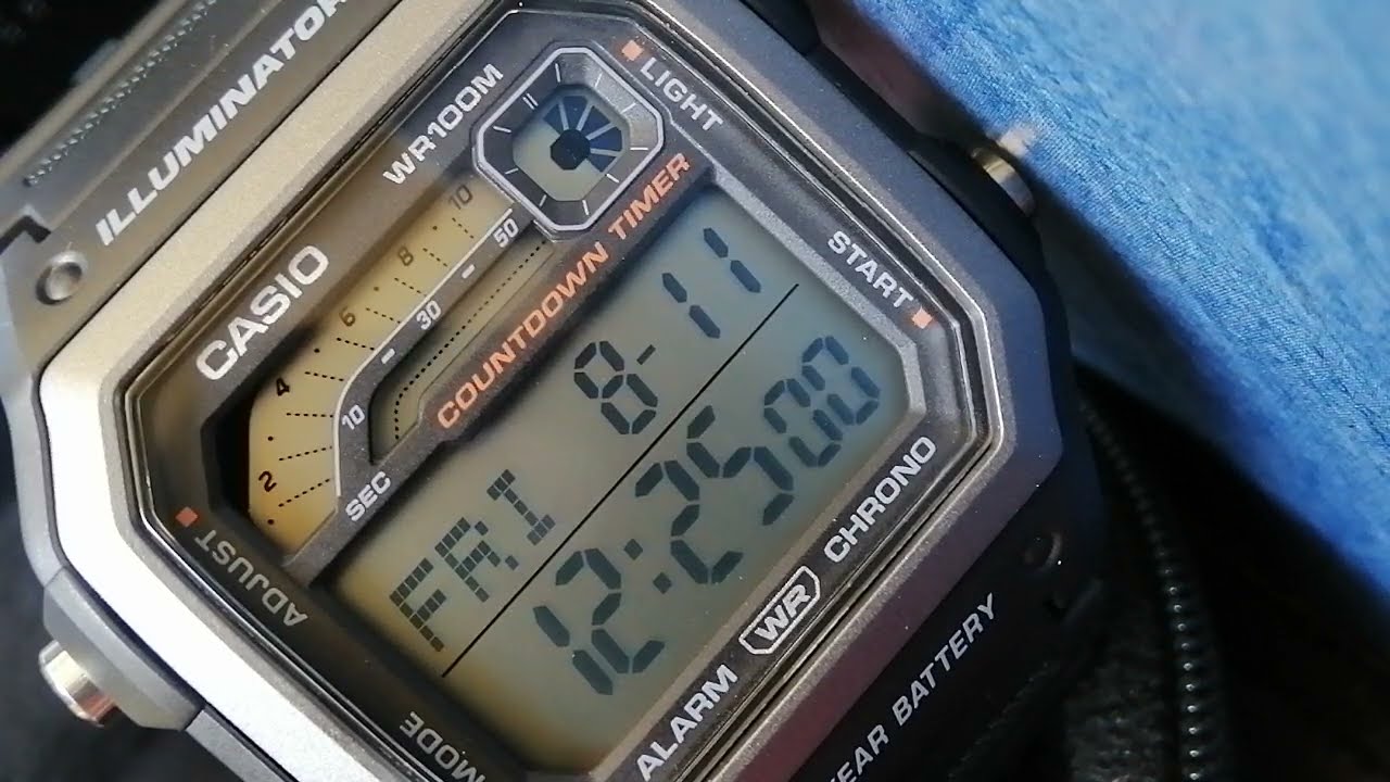 Casio WS-1600H-1AVEF display animation