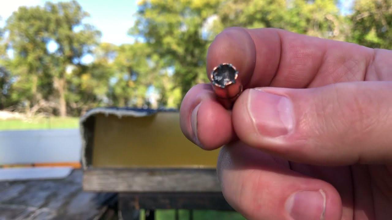 135 grain Speer Gold Dot 38 Special +P denim & ballistic gel test shoot in the 1.9