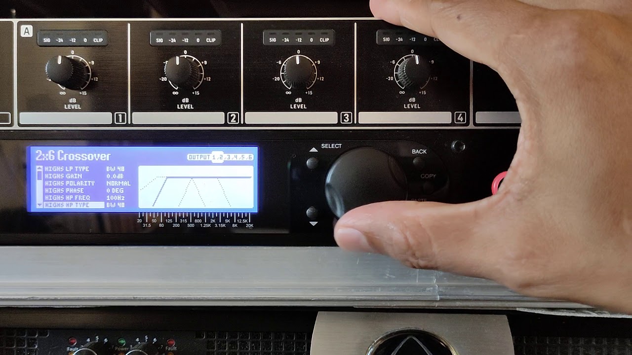 Easiest way to set the crossover on Dbx 360