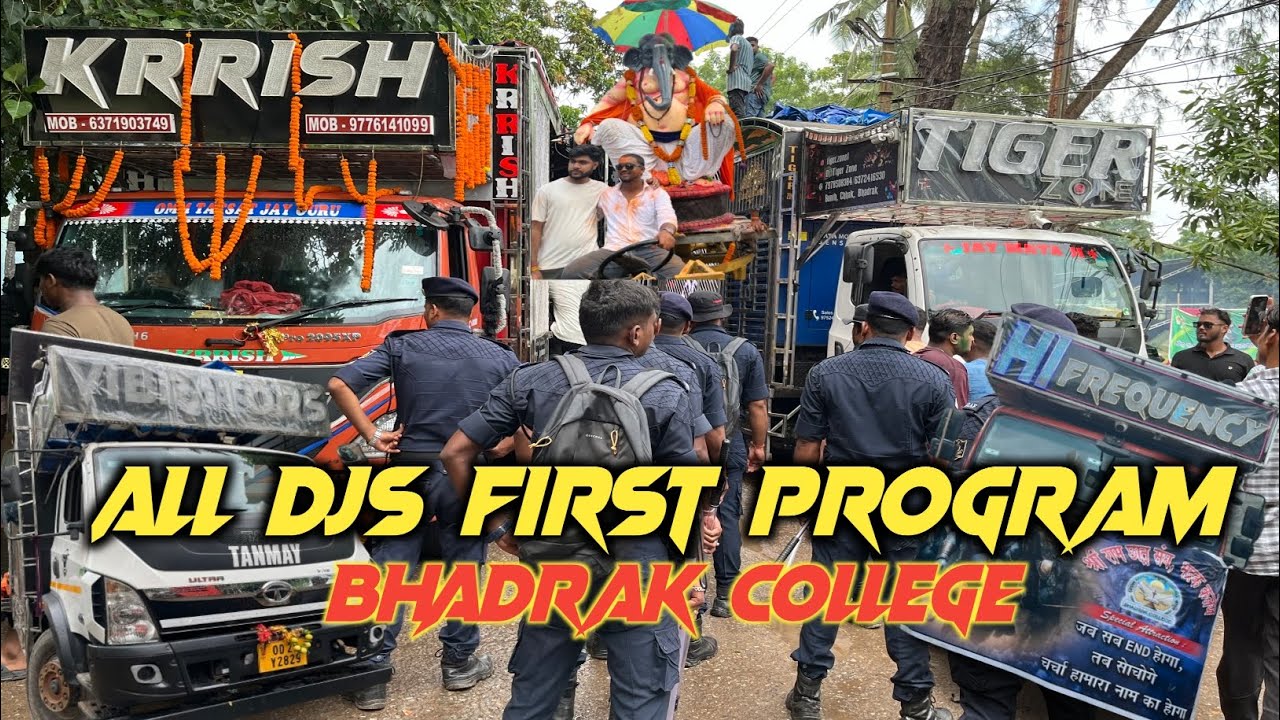 DJ TANMAY VIBRATORS TIGER ZONE HI FREQUENCY DJ KRRISH BRAND NEW SETUP BHADRAK COLLEGE GANESH BHASANI