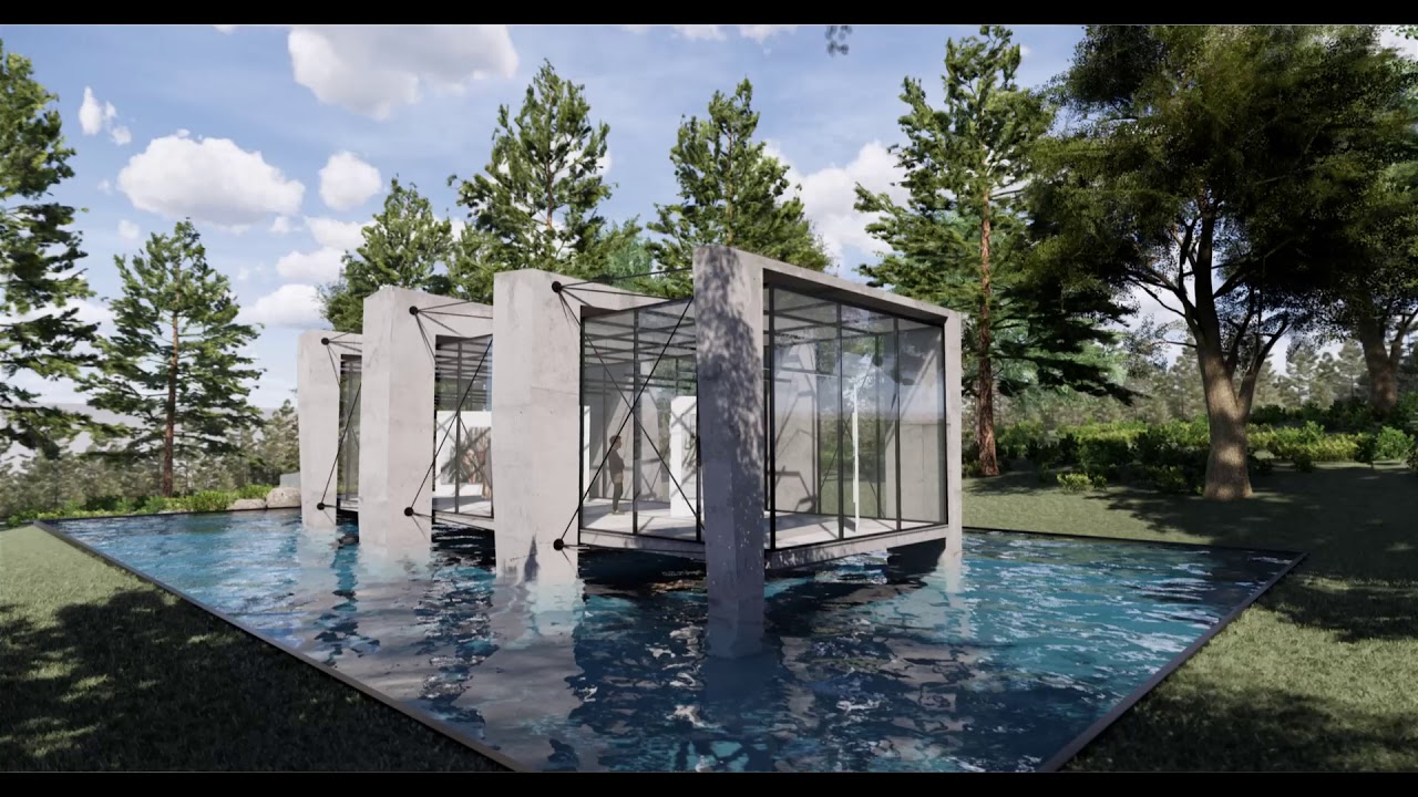 Exhibition pavilion in the forest ENSCAPE 2.4    WWW.K3D-STUDIO.PL