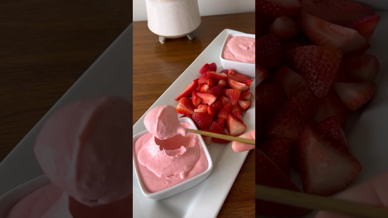 Strawberry Fruit Dip (recipe in description)