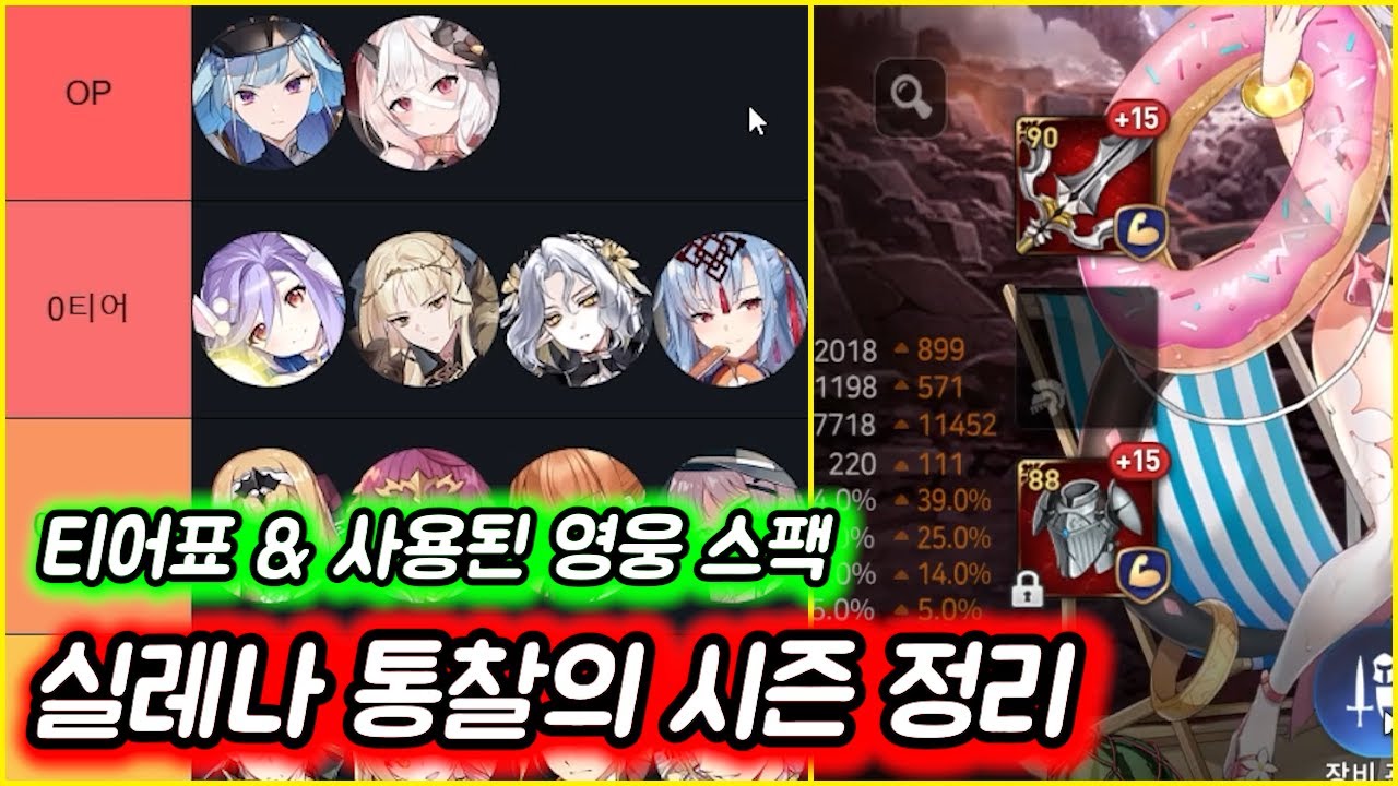 [에픽세븐] 통찰의 시즌 영웅 티어표 & 사용된 영웅들 스팩