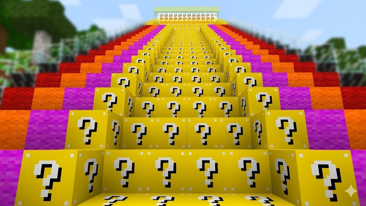 minecraft şans bloğu merdiveni!