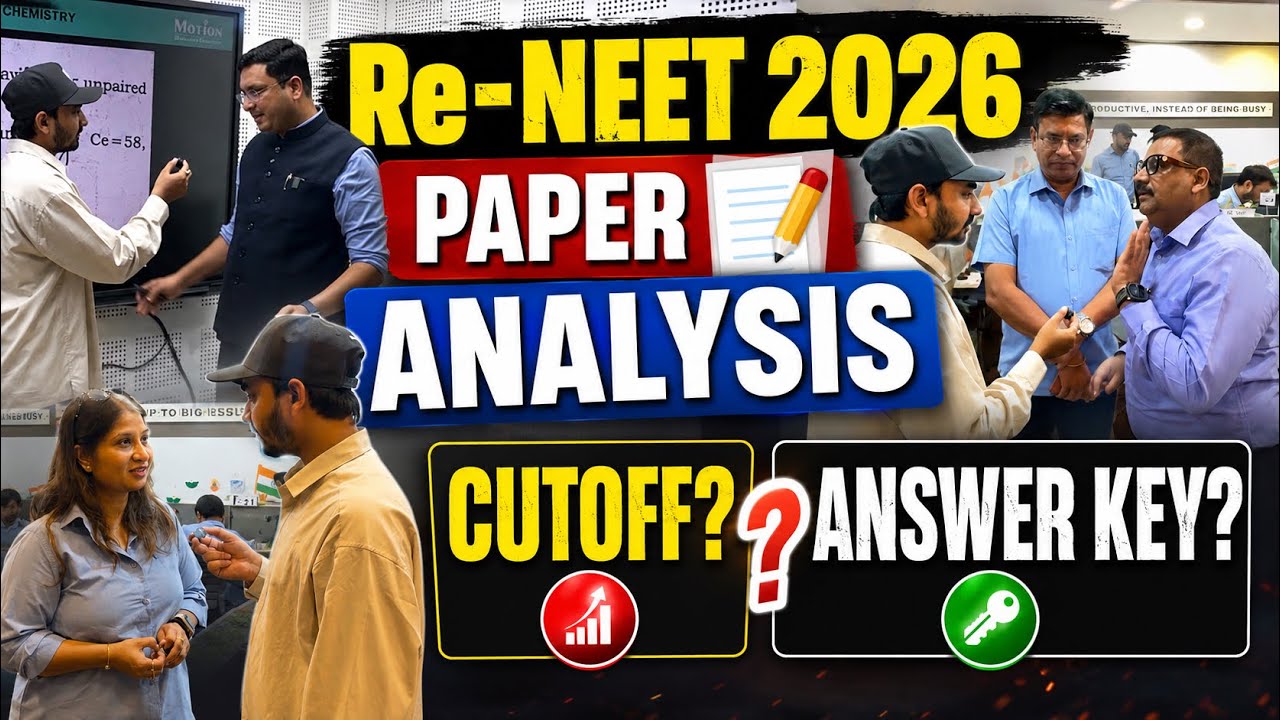 Re-NEET 2026 Paper Analysis from Kota 📝 | Answer Key? CutOff kya hoga? Must watch ✌️ #neet2026 #kota