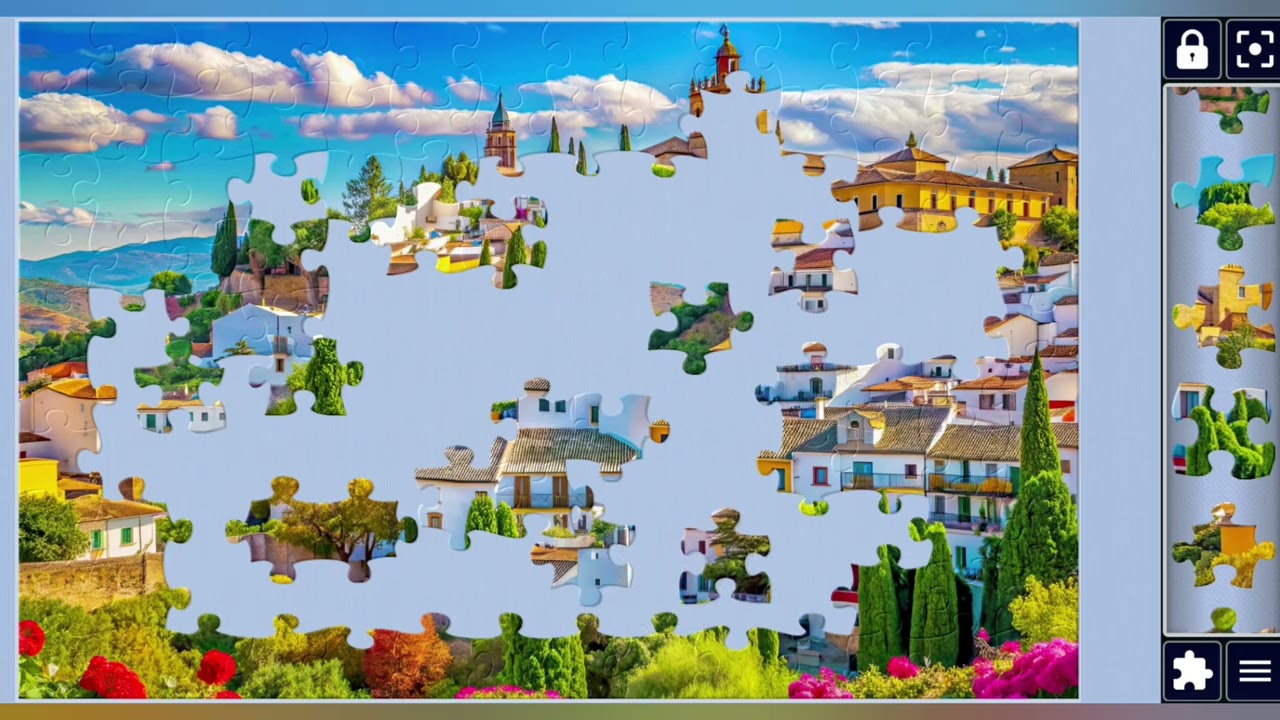 Vibrant and colourful streets of Andalusia, Spain🌈🌈//jigsaw puzzles craft🧩🧩//Amazing puzzles Art🧩🧩//