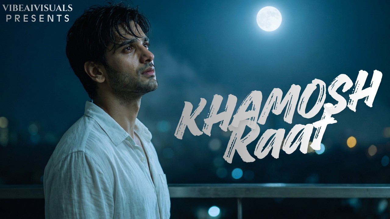 Khamosh Raat | Emotional Sad Hindi Song | Sufi Romantic Urdu Song | VibeAIVisuals