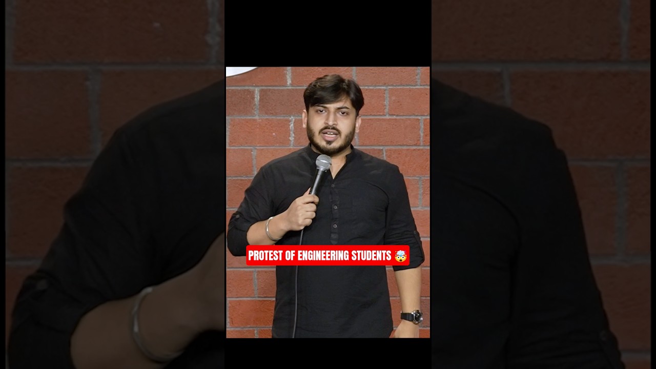 Protest of engineering students vs CJP Neet Students - Stand Up Comedy Video By Rishabh Tiwari.