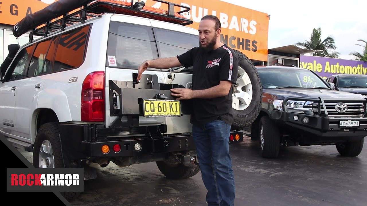 Rockarmor Nissan Patrol Y61 GU 4+ Wheel Carrier DIY Installation!!