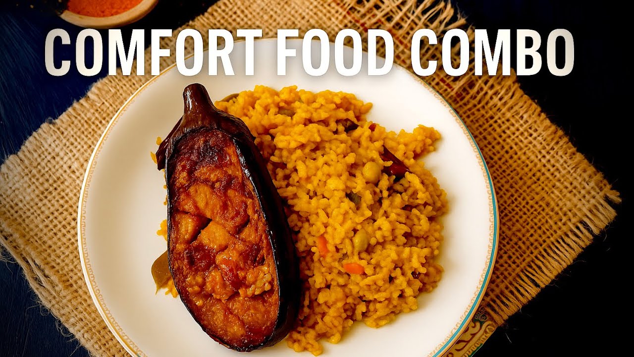“Healthy Dal Khichdi Recipe with Brinjal Fry”