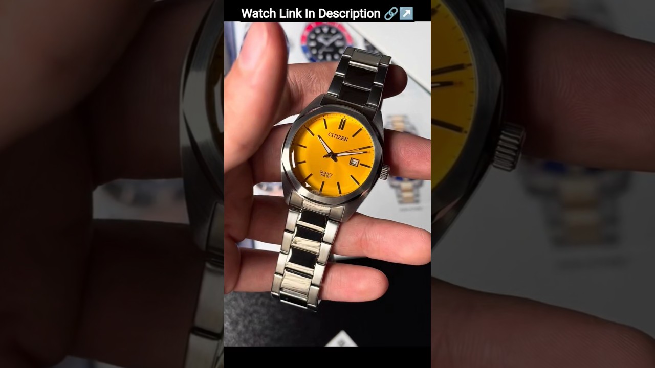 Citizen Yellow Dial Luxurious Elegant Men's Watch #luxurywatchesformen #elegantwatches #citizenwatch