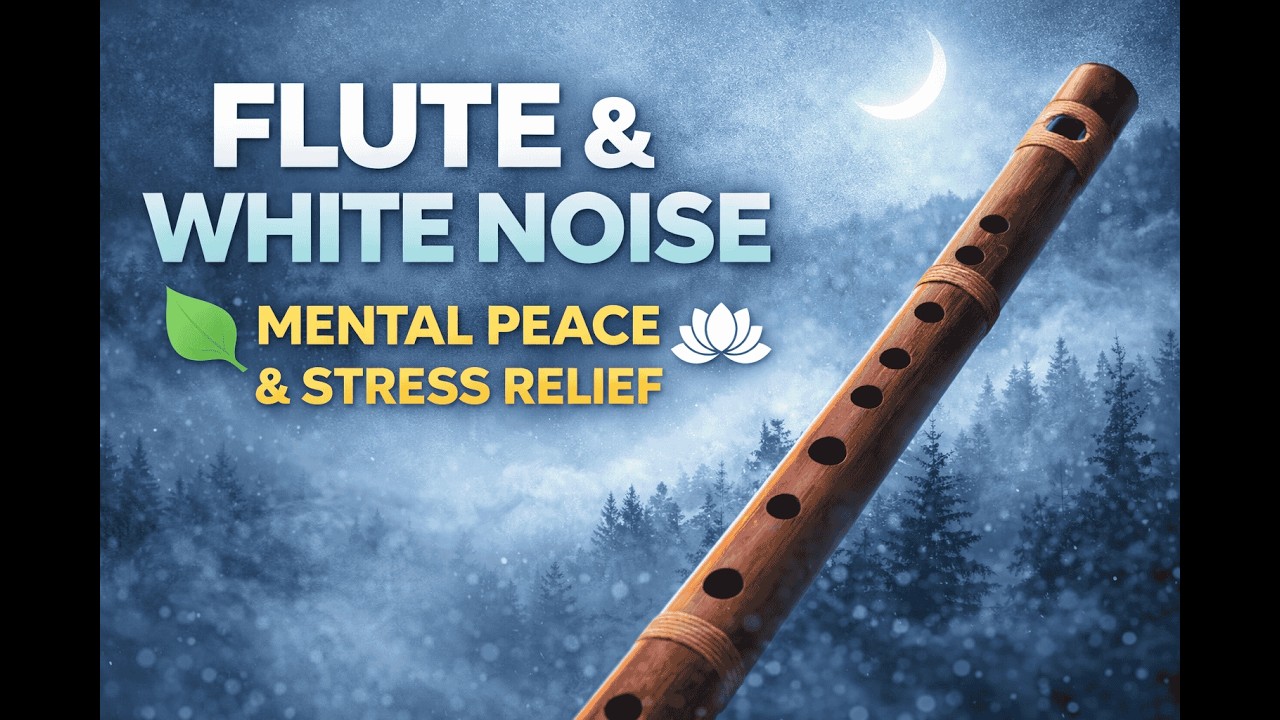 Healing Flute + White Noise 🌿 Relaxing Music for Mental Peace, Sleep & Anxiety Relief