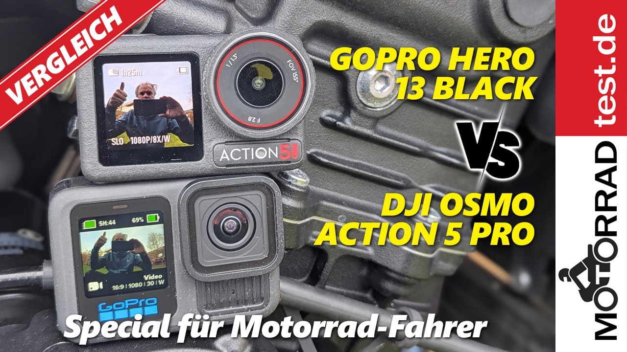 DJI Osmo Action 5 Pro vs. GoPro 13 | Vergleich Actions-Cams für Motorrad-Fahrer