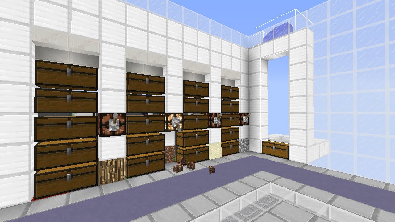 Minecraft 取り出し機能付き 仕分け機
