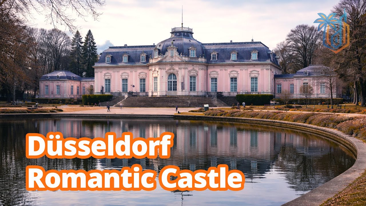 4K Walking Tour Video: Düsseldorf Benrath Castle and Park - no commentary - no music - just ASMR
