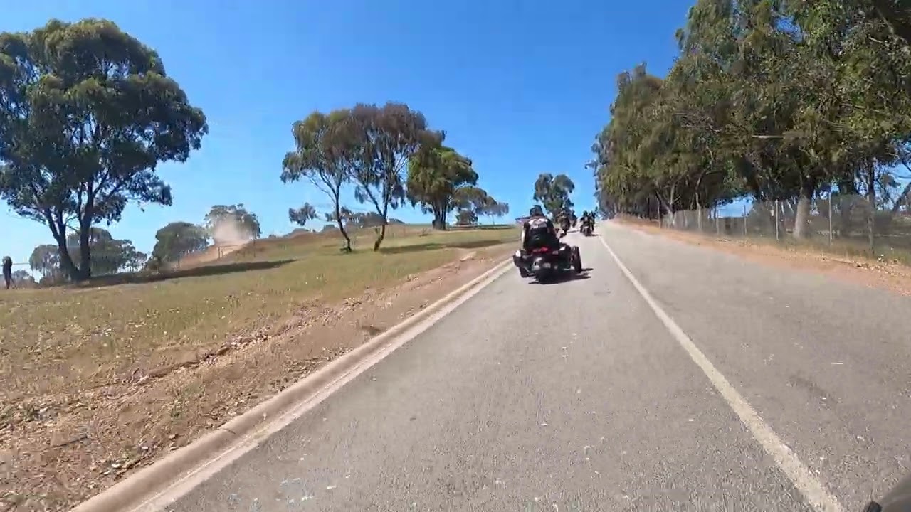 Toy Run For Father Bob , Arriving At Broadford Racetrack.  4  Dec. 2022.