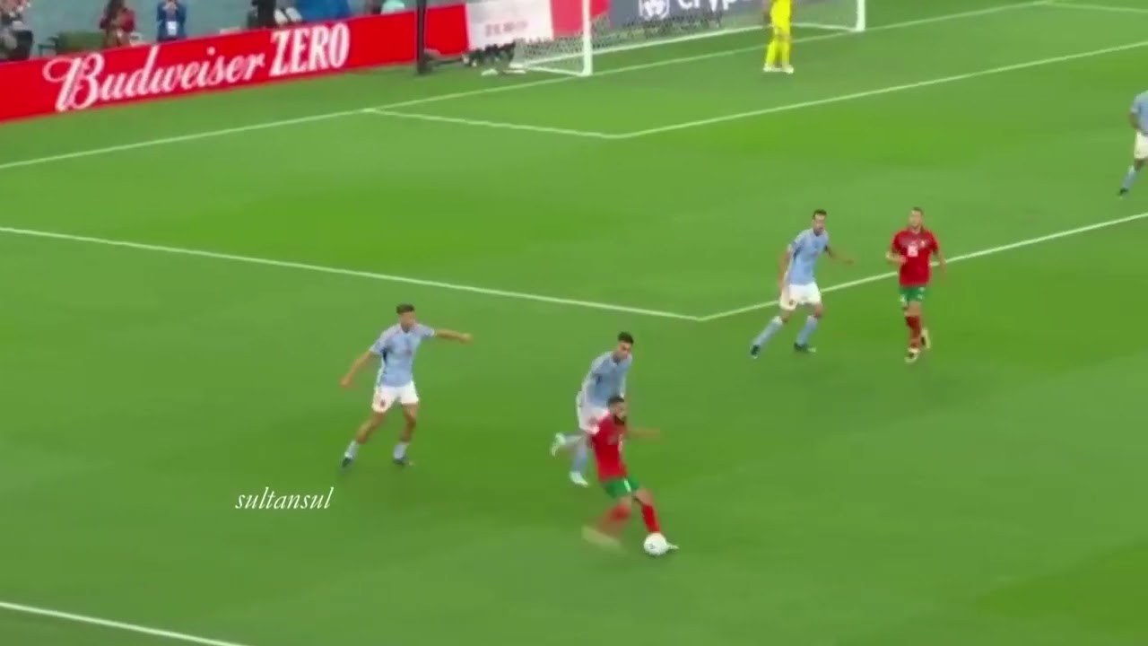 مهارات سفيان بوفال ضد اسبانيا - كأس العالم 2022  - SOUFIANE BOUFAL