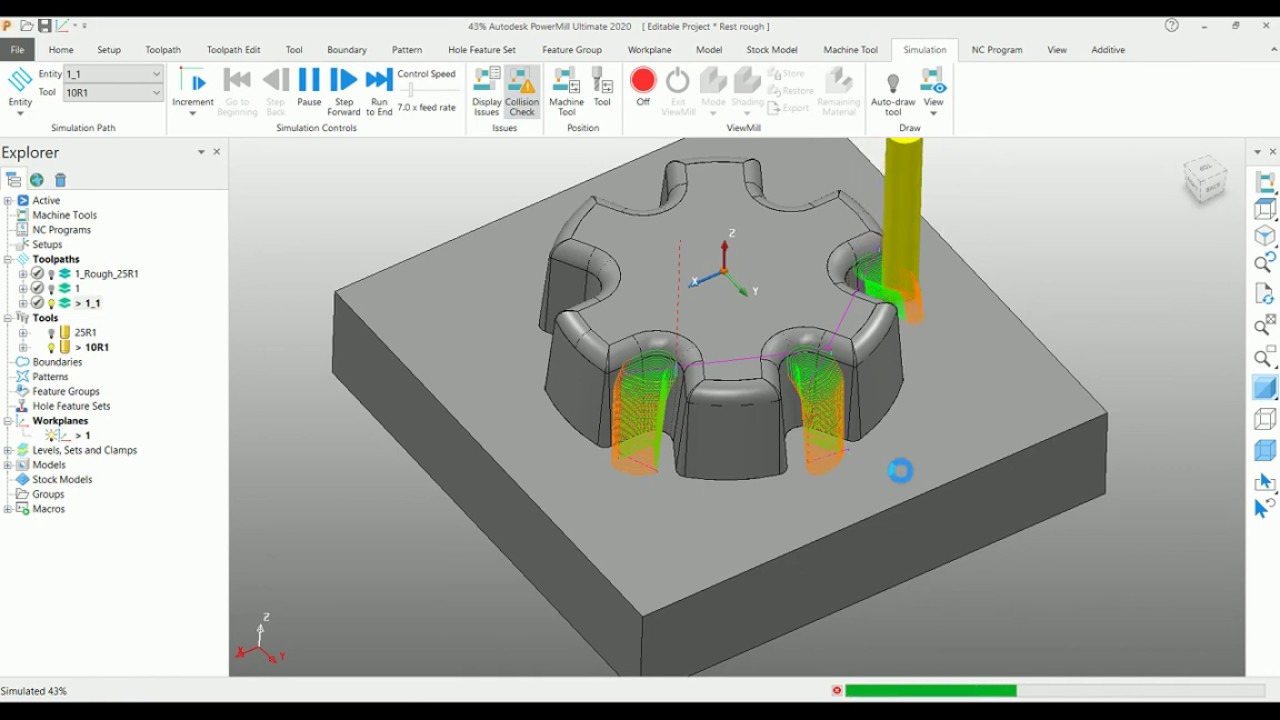 Autodesk PowerMill - Tips and Tricks - Reduce Rest machining toolpath time