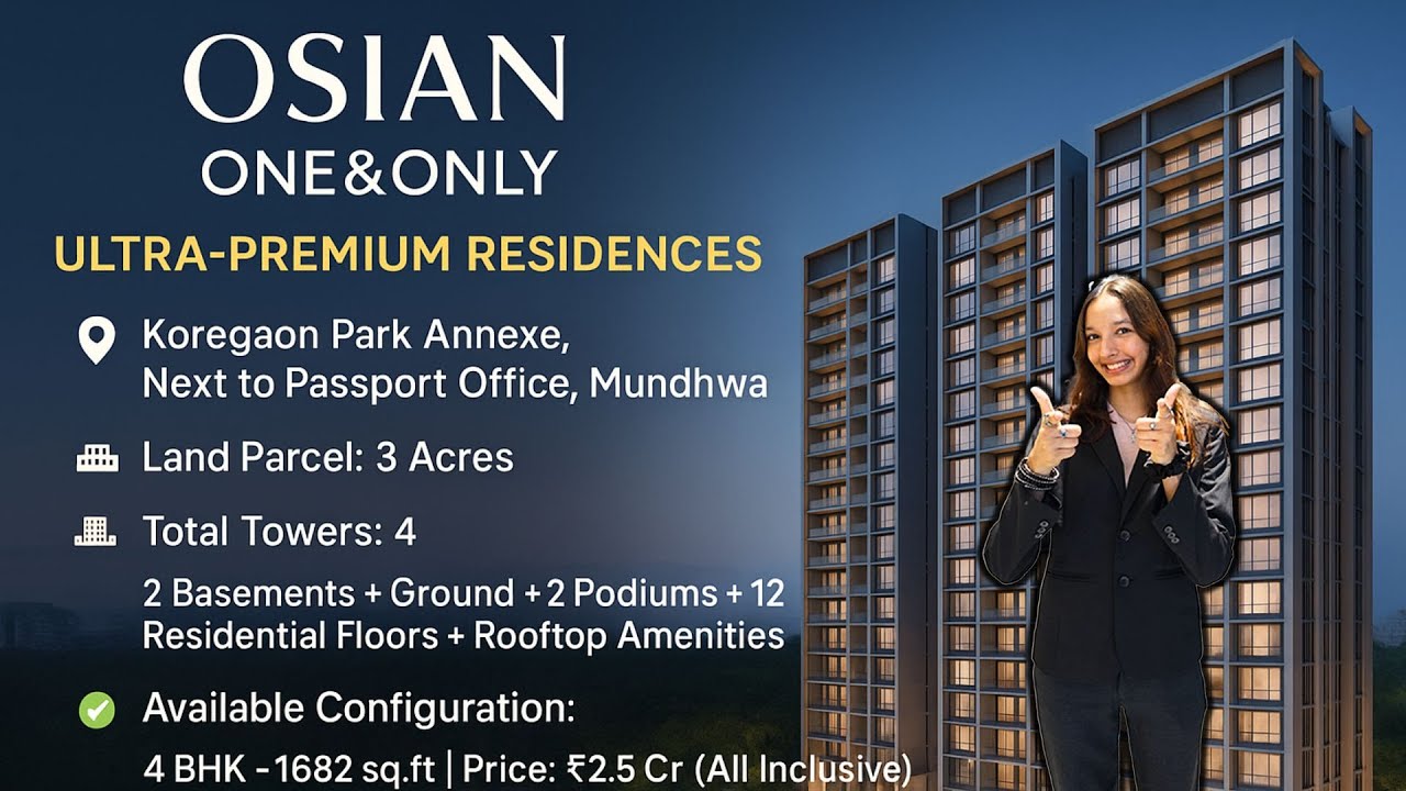 OSIAN ONE&ONLY at Koregaon Park Annexe | Luxury 4 BHK Homes by Kanchan Developers
