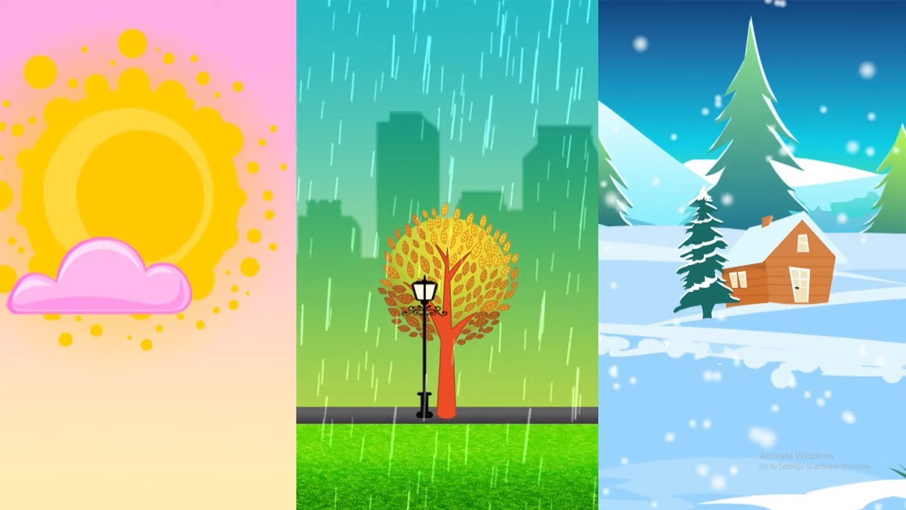 Chanson des saisons | Dessins anim&eacute;s &eacute;ducatifs | Po&egrave;mes pour enfants | Comptines | Jardin d'enfants
