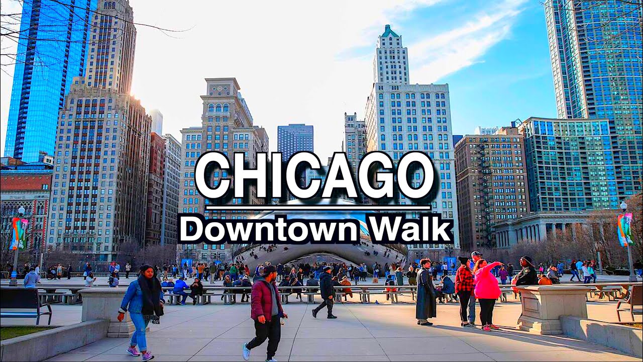 Chicago West Loop to Millennium Park Downtown Walk | 5k 60 |City Sounds