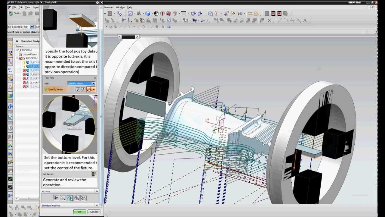NX CAM template, turbine blade