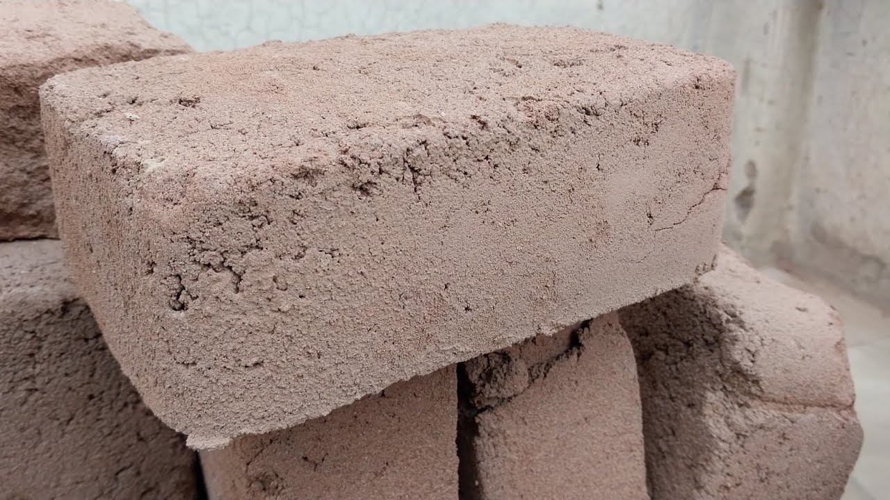 Red Sand shapes dipping crumbling in water ASMR