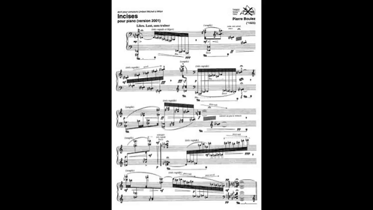 Pierre Boulez, Incises pour piano (version 2001) - Lucerne 2018