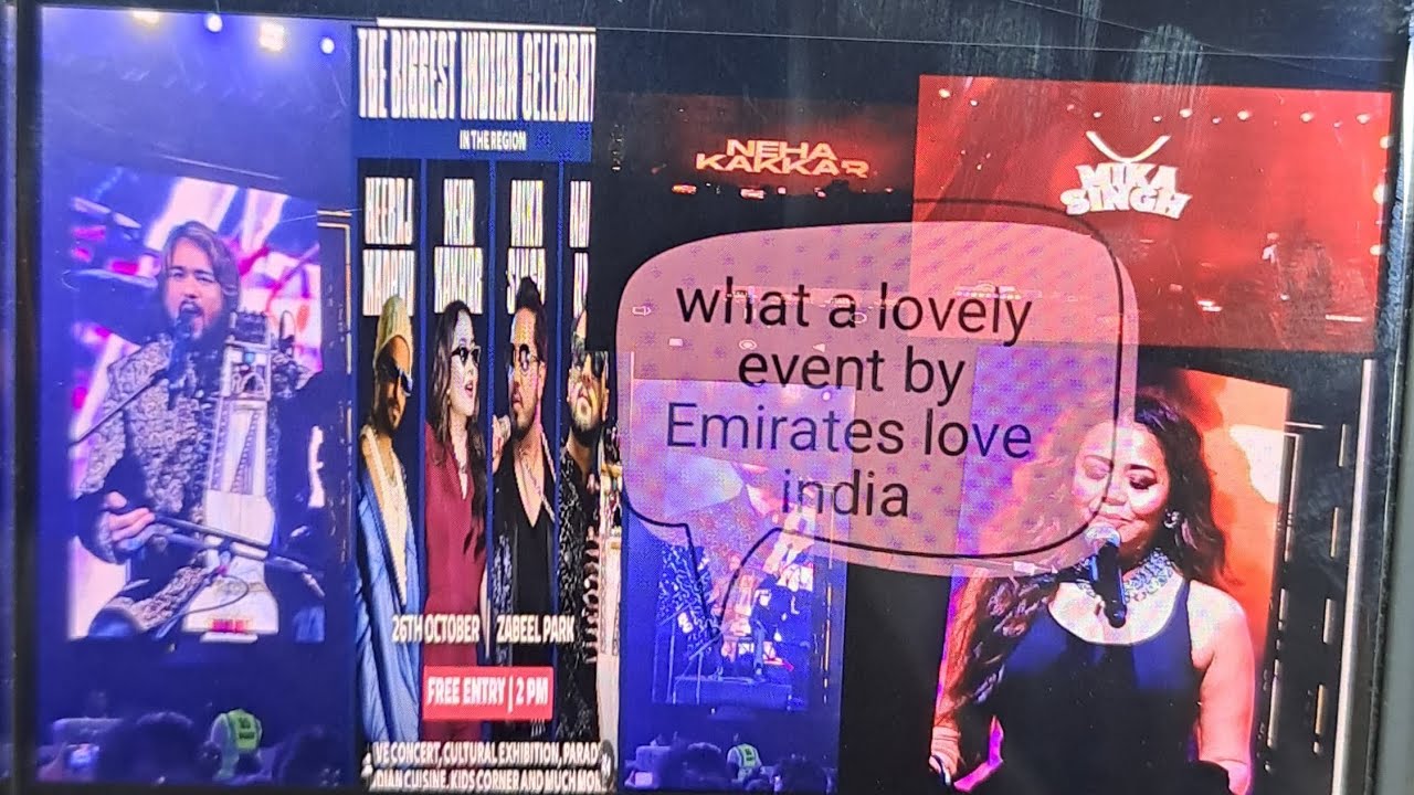 What a event by Emirates love india #dubai #india #diwali #emirateslovesindia #nehakakkar #everyone 