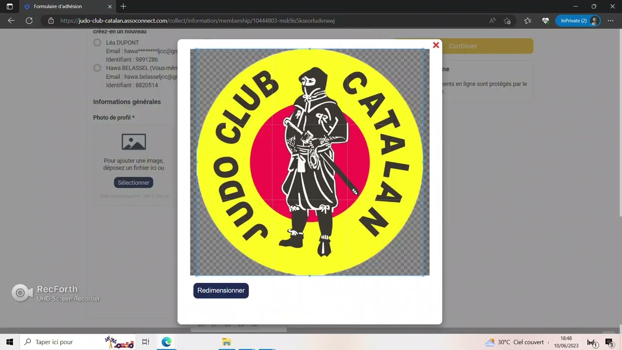 Tutoriel Inscription Judo Club Catalan