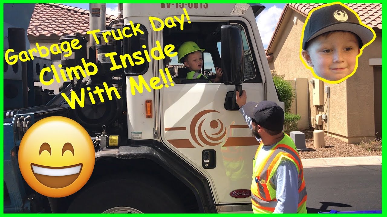 Garbage Truck Day! Climb Inside With Me!