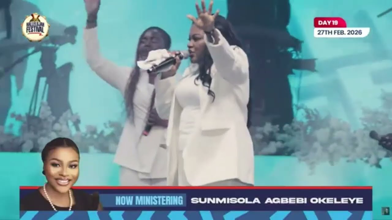 MIN. SUNMISOLA AGBEBI AT HALLEUJAH FESTIVAL: power ministration
