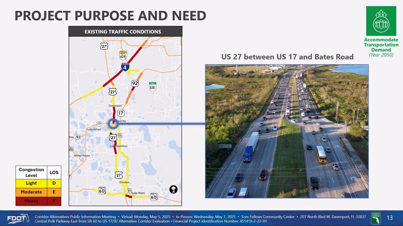 2nd Corridor Alternatives Public Information Meeting for the Central Polk Parkway East ACE