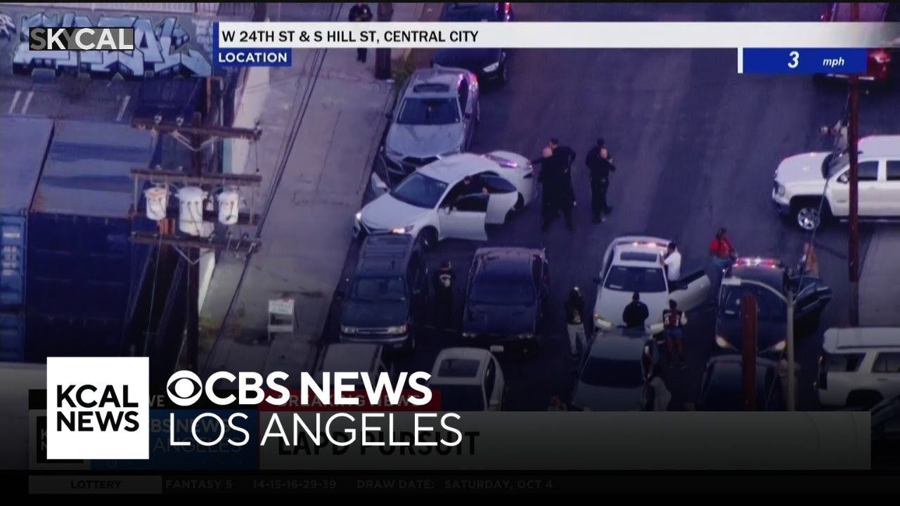 LAPD officers arrest 2 after lengthy pursuit of assault with deadly weapon suspect