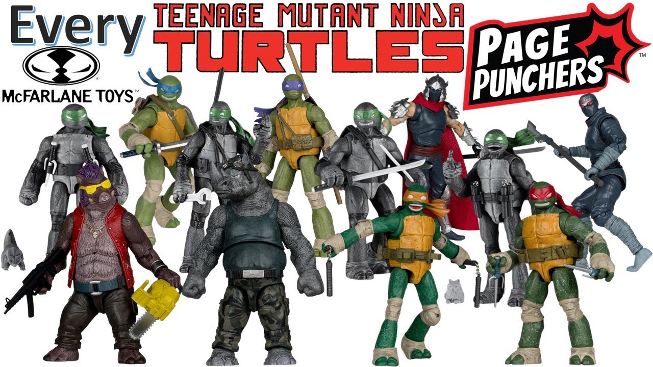Список сравнений всех 5-дюймовых дыроколов TMNT от McFarlane Toys.