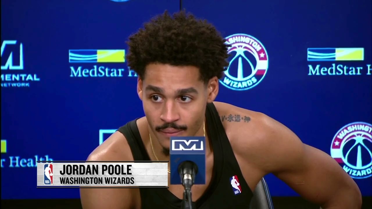 Jordan Poole Washington Wizards - We showed signs of growth against Boston!