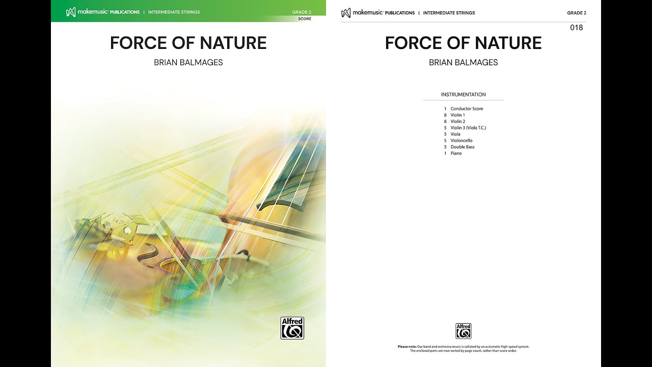 Force of Nature, by Brian Balmages – Score & Sound