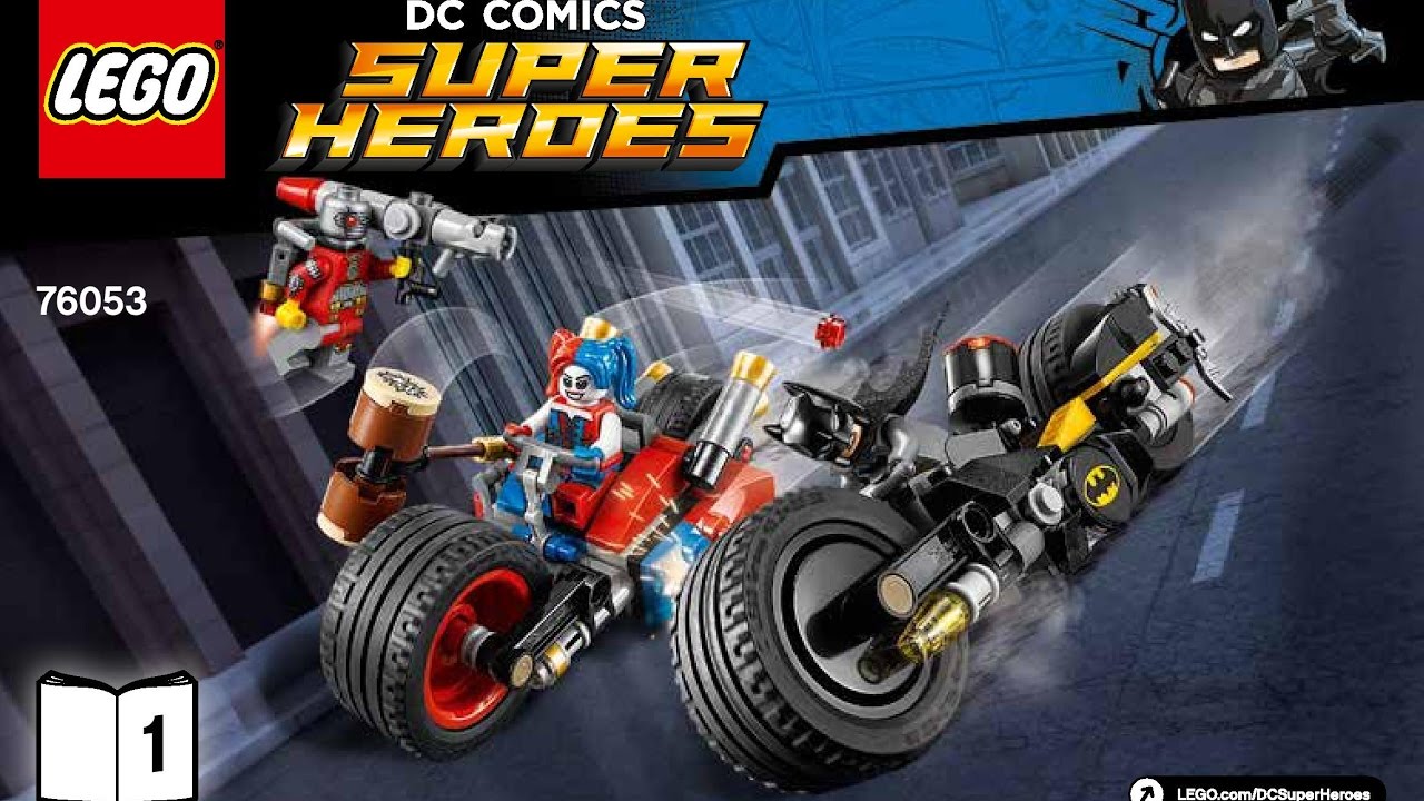 LEGO Super Heroes Batman: Gotham City Cycle Chase 76053 Suicide Squad Instructions DIY Book 1