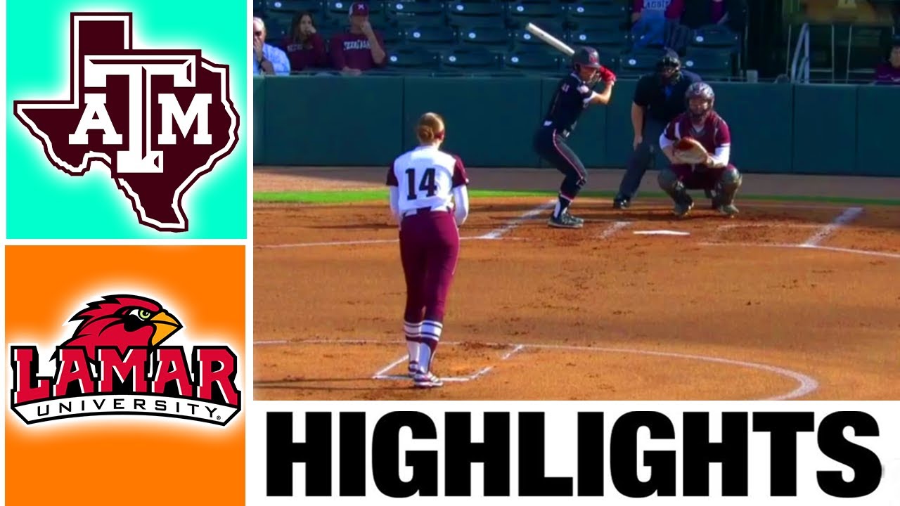 #15 Texas A&M vs Lamar Highlights | NCAA Softball Highlights | 2023 College Softball