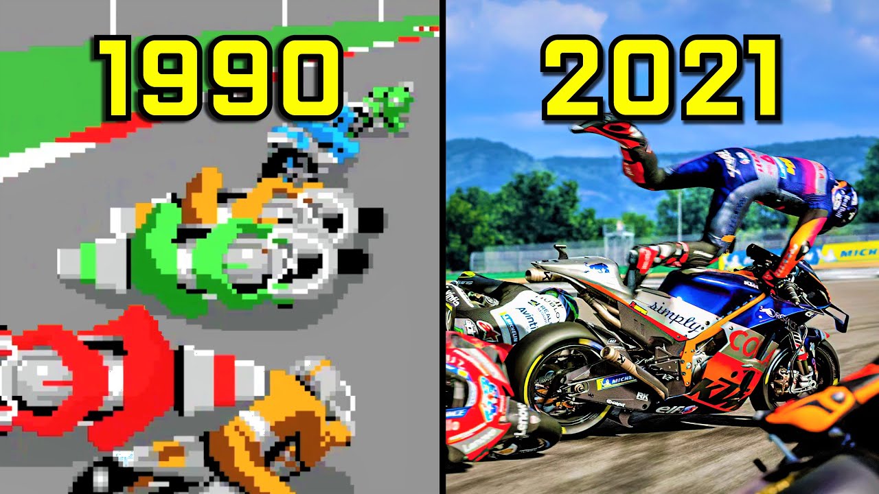 Evolution of CRASHES in MotoGP Games 1990-2021