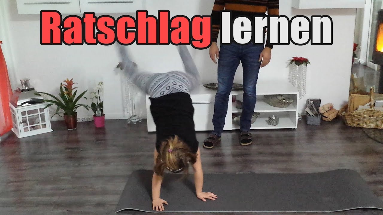 Kinder Radschlag f&uuml;r Anf&auml;nger lernen ➽ Esila lernt es :-)