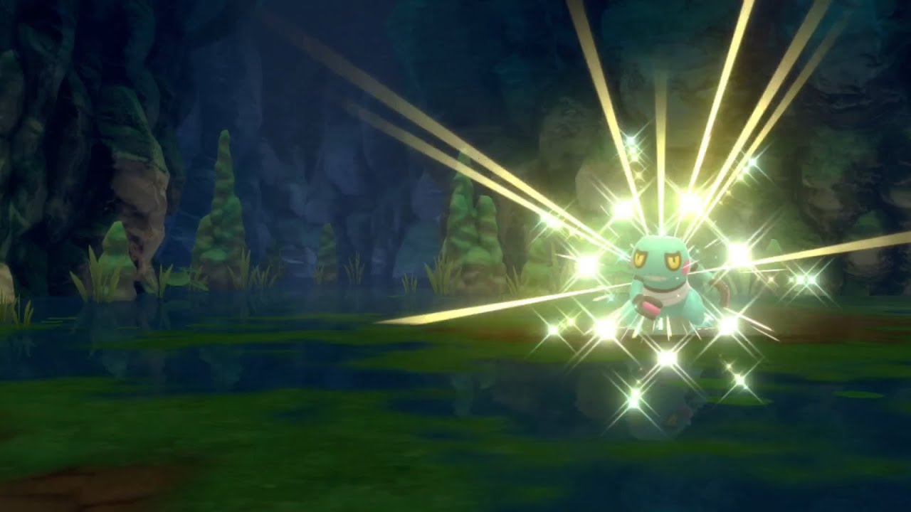 Live! Shiny Croagunk in Brilliant Diamond's Grand Underground after 5,662 Seen (DTQ #3)