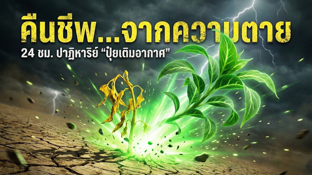 กู้ชีพใน 24 ชม.! แก้ต้นไม้เหี่ยว รากเน่า ด้วยปุ๋ยเติมอากาศ (สูตรฟื้นด่วน)