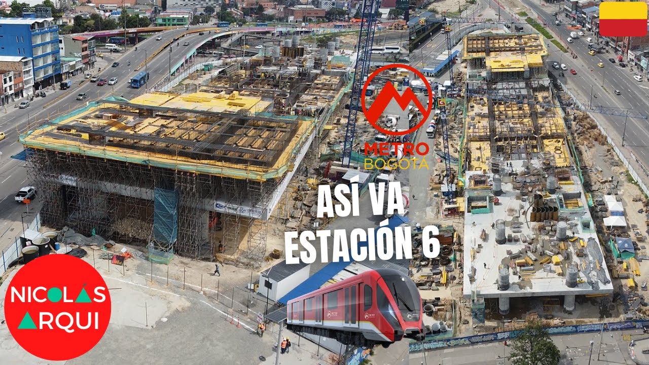 Así va Construcción de Estación 6 del Metro de Bogotá 🇨🇴 Avenida Primero de Mayo con Avenida Boyacá