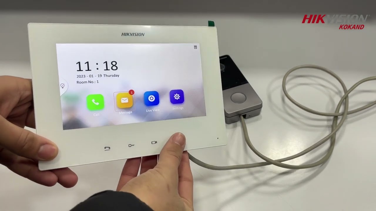 HIKVISION DS-KV6103-PE1 CHAQIRUV PANELIGA DS-KH6220 MONITORINI ULASHNI O'RGANAMIZ