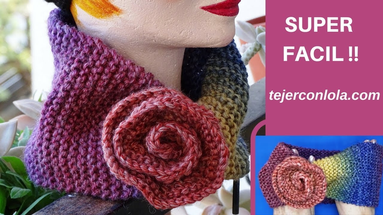 CUELLO FLOR 🌺 | A DOS AGUJAS🥢
