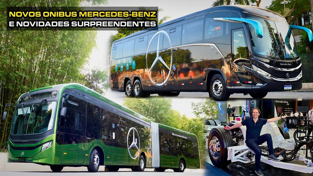😮NOVOS ÔNIBUS MERCEDES-BENZ REVELADOS: Veja Lançamentos com Diesel, Elétrico, Rodoviários e Urbanos