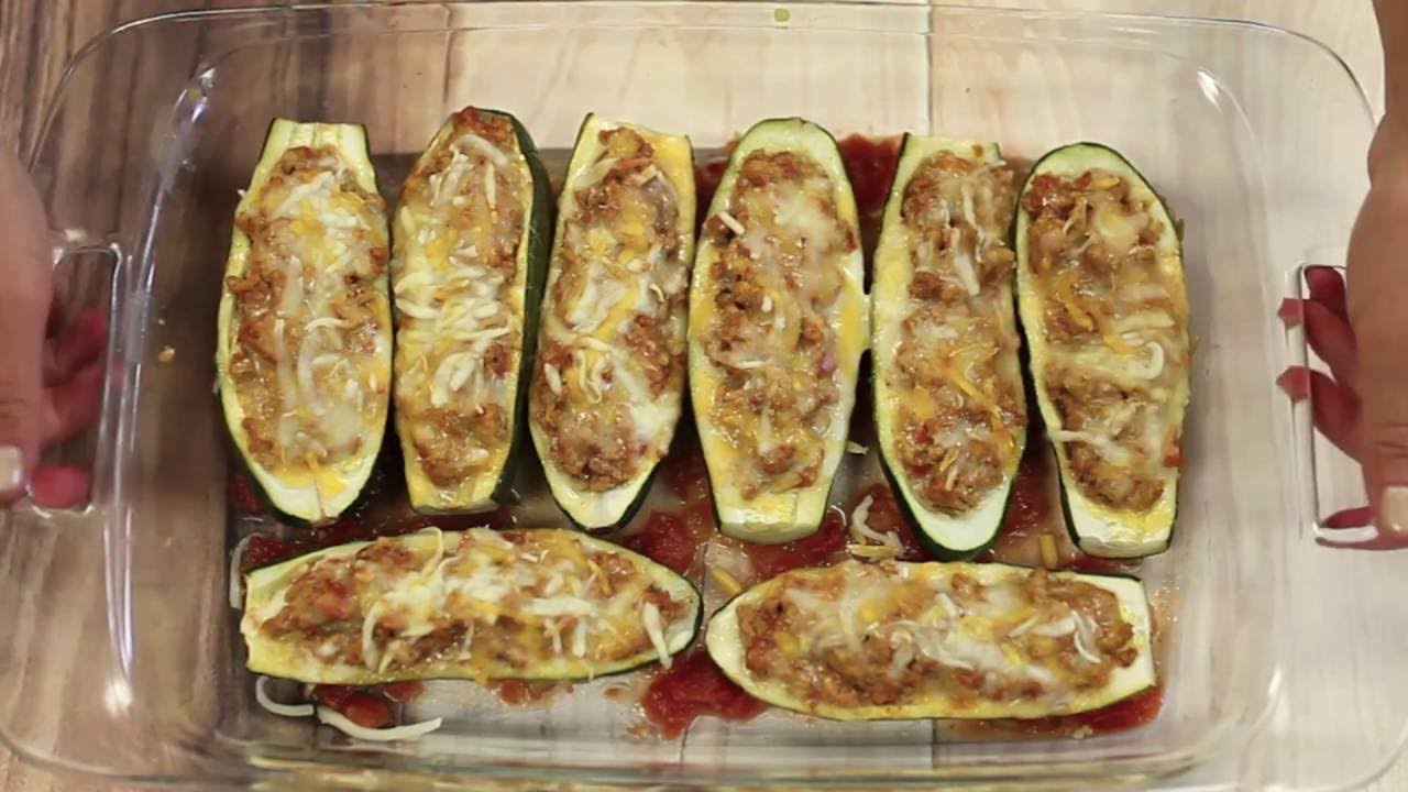 Taco-Stuffed Zucchini Boats