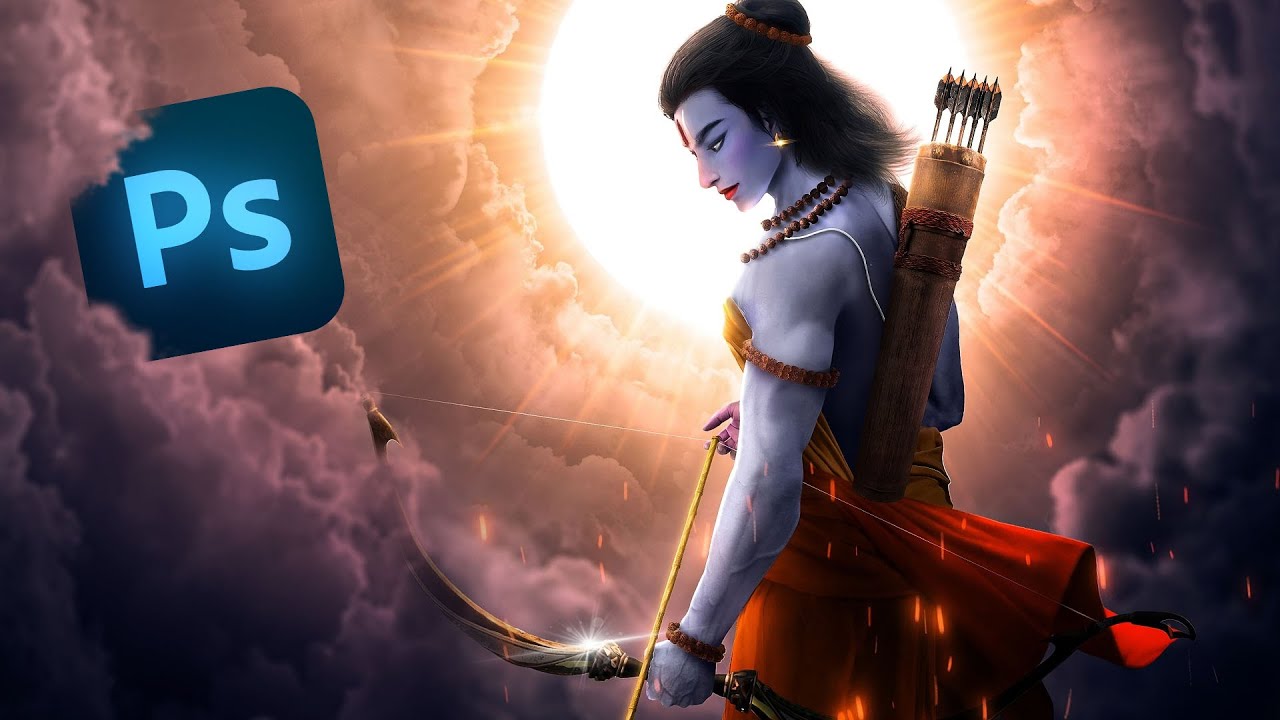 Bhagwan Ram Artwork || Photoshop Speedart || Ram Mandir Special #ram #photoshop #art #viralvideo